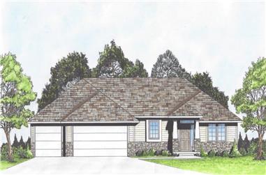 3-Bedroom, 1442 Sq Ft Ranch House - Plan #103-1139 - Front Exterior