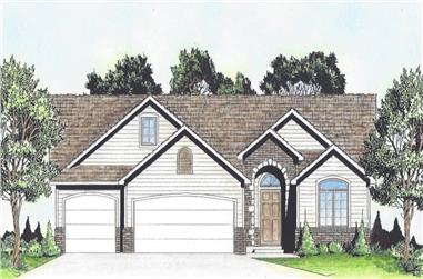 2-Bedroom, 1489 Sq Ft Traditional House - Plan #103-1147 - Front Exterior