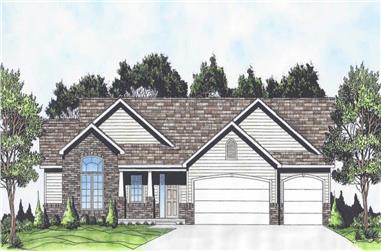 3-Bedroom, 1524 Sq Ft Ranch House - Plan  #103-1149 - Front Exterior