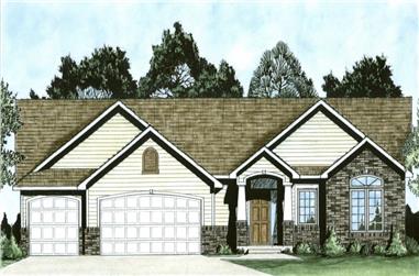 3-Bedroom, 1527 Sq Ft Ranch House - Plan #103-1150 - Front Exterior