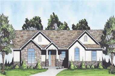 3-Bedroom, 1611 Sq Ft Craftsman Ranch House - Plan #103-1156 - Front Exterior