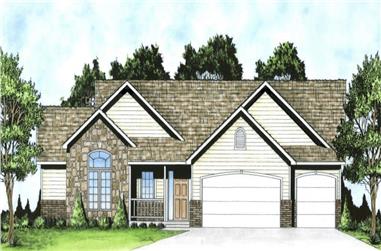 3-Bedroom, 1625 Sq Ft Country Ranch Home - Plan #103-1159 - Main Exterior