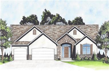 3-Bedroom, 2051 Sq Ft Traditional Home - Plan #103-1163 - Main Exterior