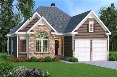 3-Bedroom, 1851 Sq Ft Ranch House Plan - 104-1030 - Front Exterior