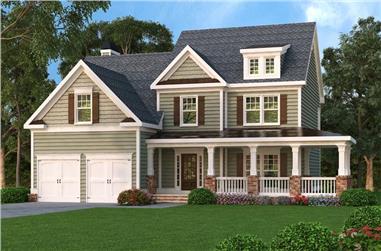 3-Bedroom, 2489 Sq Ft Country Home Plan - 104-1062 - Main Exterior