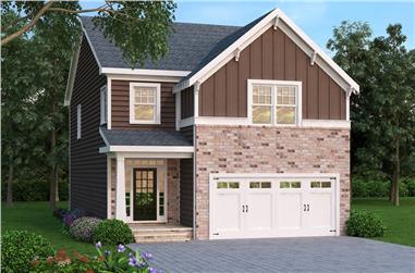 4-Bedroom, 2303 Sq Ft Traditional House Plan - 104-1157 - Front Exterior