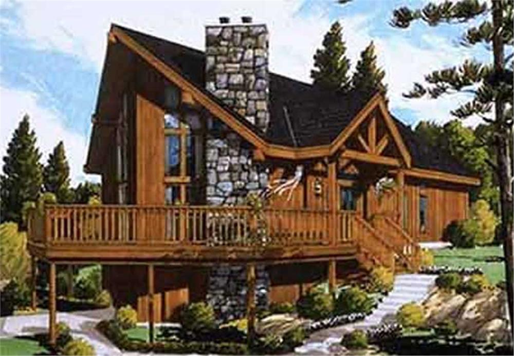 This is an artist's rendering of these small house plans # 9772