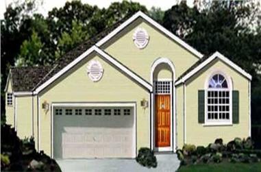 3-Bedroom, 1503 Sq Ft Ranch House Plan - 105-1021 - Front Exterior
