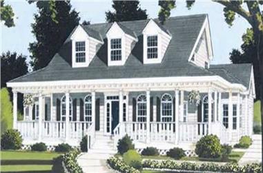 5-Bedroom, 2401 Sq Ft Country Home Plan - 105-1025 - Main Exterior