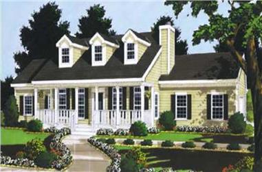 3-Bedroom, 1446 Sq Ft Country Home Plan - 105-1028 - Main Exterior
