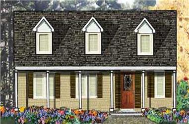 3-Bedroom, 1500 Sq Ft Country Home Plan - 105-1029 - Main Exterior