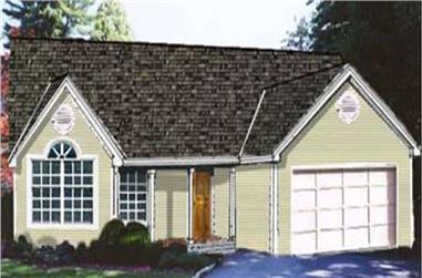3-Bedroom, 1470 Sq Ft Country Home Plan - 105-1046 - Main Exterior