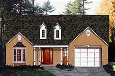 3-Bedroom, 1580 Sq Ft Country Home Plan - 105-1066 - Main Exterior