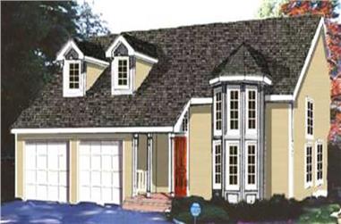 4-Bedroom, 1828 Sq Ft Traditional Home Plan - 105-1087 - Main Exterior