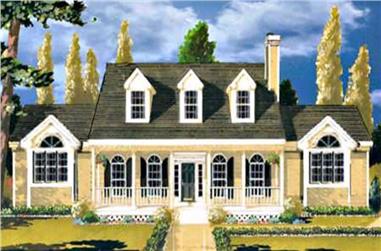 3-Bedroom, 1729 Sq Ft Colonial Home Plan - 105-1099 - Main Exterior