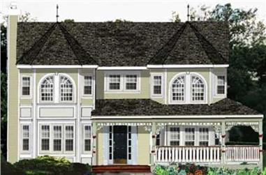 4-Bedroom, 2341 Sq Ft Country Home Plan - 105-1102 - Main Exterior