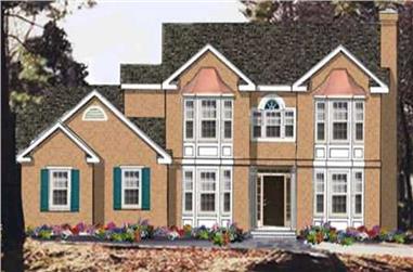 4-Bedroom, 1740 Sq Ft French House Plan - 105-1104 - Front Exterior