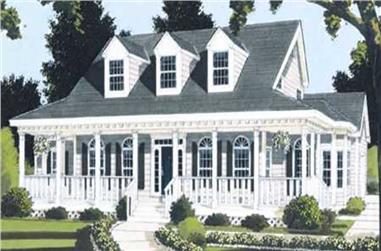 4-Bedroom, 2177 Sq Ft Country Home Plan - 105-1108 - Main Exterior