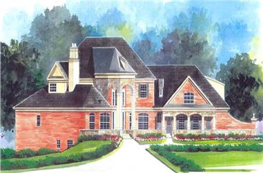 4-Bedroom, 4811 Sq Ft Colonial Home Plan - 106-1053 - Main Exterior