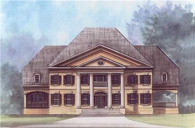 5-Bedroom, 5717 Sq Ft Colonial House Plan - 106-1077 - Front Exterior
