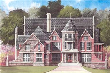 5-Bedroom, 4697 Sq Ft Luxury Manor House Plan - 106-1094 - Front Exterior