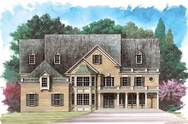 5-Bedroom, 4463 Sq Ft Colonial House Plan - 106-1096 - Front Exterior