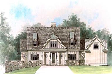 4-Bedroom, 2757 Sq Ft Cottage House Plan - 106-1129 - Front Exterior