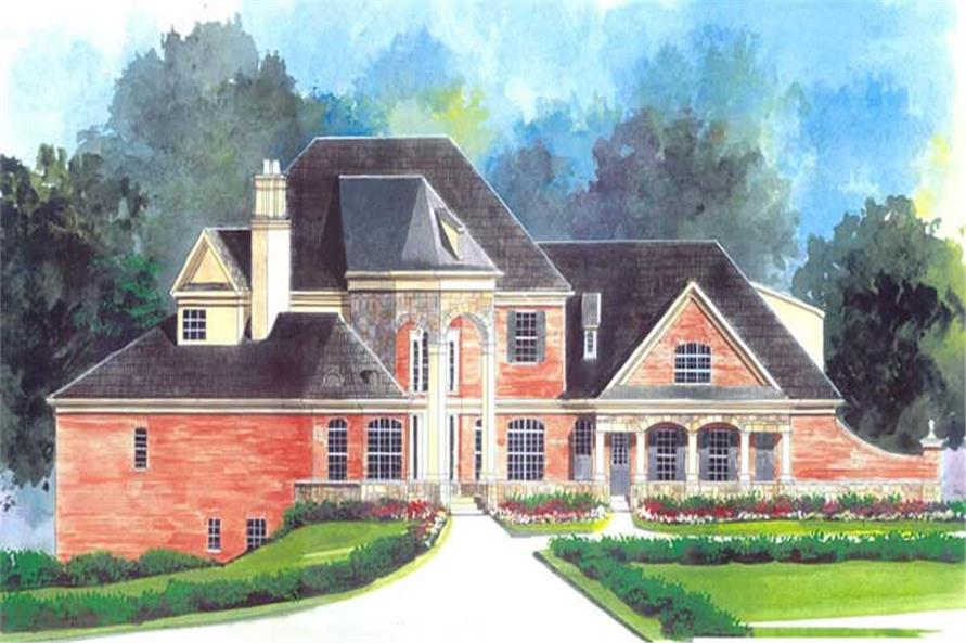 Front View of this 4-Bedroom, 3912 Sq Ft Plan - 106-1169