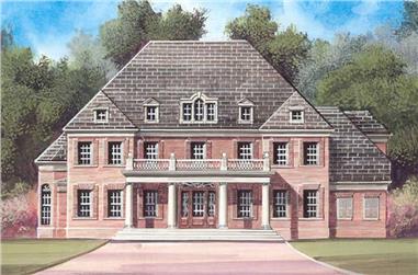 4-Bedroom, 4899 Sq Ft Colonial Home Plan - 106-1192 - Main Exterior