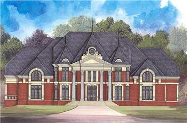 4-Bedroom, 8100 Sq Ft Luxury House Plan - 106-1262 - Front Exterior