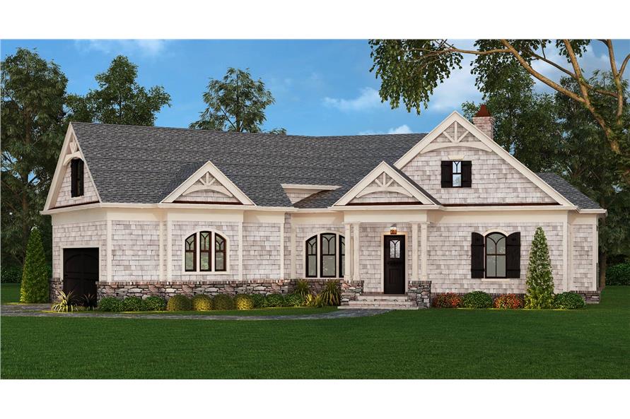 106-1276: Home Plan Rendering-Front View