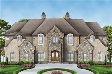 6-Bedroom, 6072 Sq Ft French House Plan - 106-1277 - Front Exterior