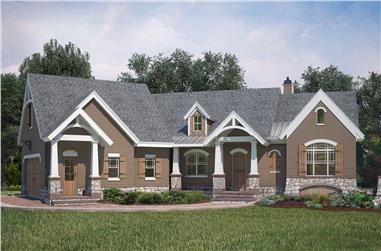 3-Bedroom, 2619 Sq Ft Ranch House Plan - 106-1286 - Front Exterior