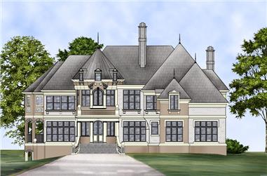 5-Bedroom, 4072 Sq Ft Luxury House Plan - 106-1287 - Front Exterior