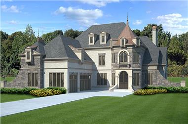 4-Bedroom, 3376 Sq Ft Luxury House Plan - 106-1288 - Front Exterior