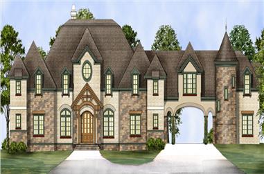 4-Bedroom, 6532 Sq Ft Chateau Home Plan - 106-1298 - Main Exterior