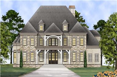 4-Bedroom, 4958 Sq Ft Colonial Home Plan - 106-1312 - Main Exterior