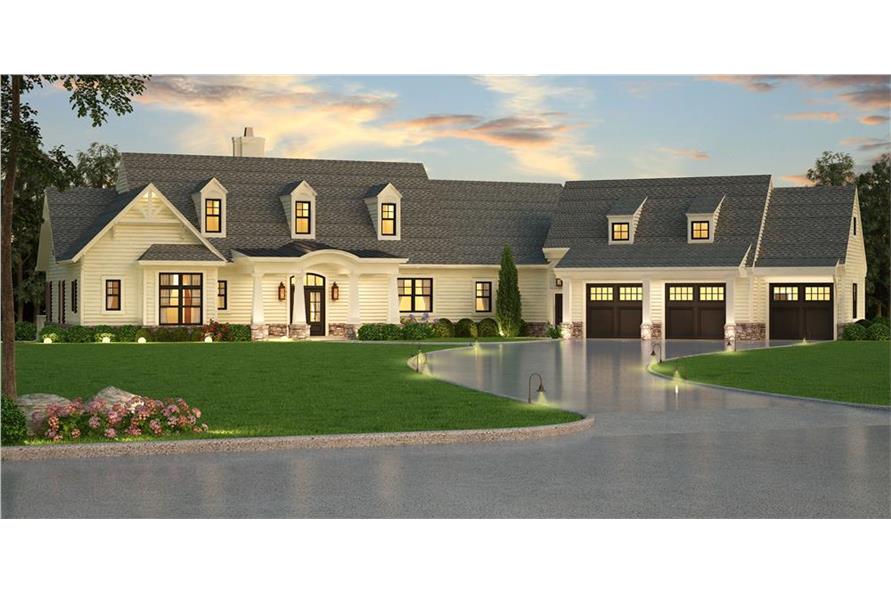 Front View of this 3-Bedroom, 2830 Sq Ft Plan - 106-1315