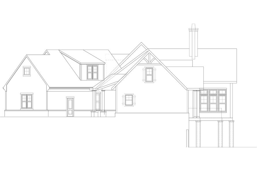 Home Plan Right Elevation of this 3-Bedroom,2830 Sq Ft Plan -106-1315