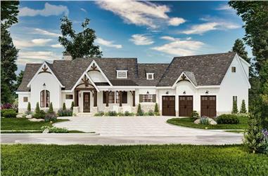 3-Bedroom, 2537 Sq Ft Contemporary House Plan - 106-1336 - Front Exterior