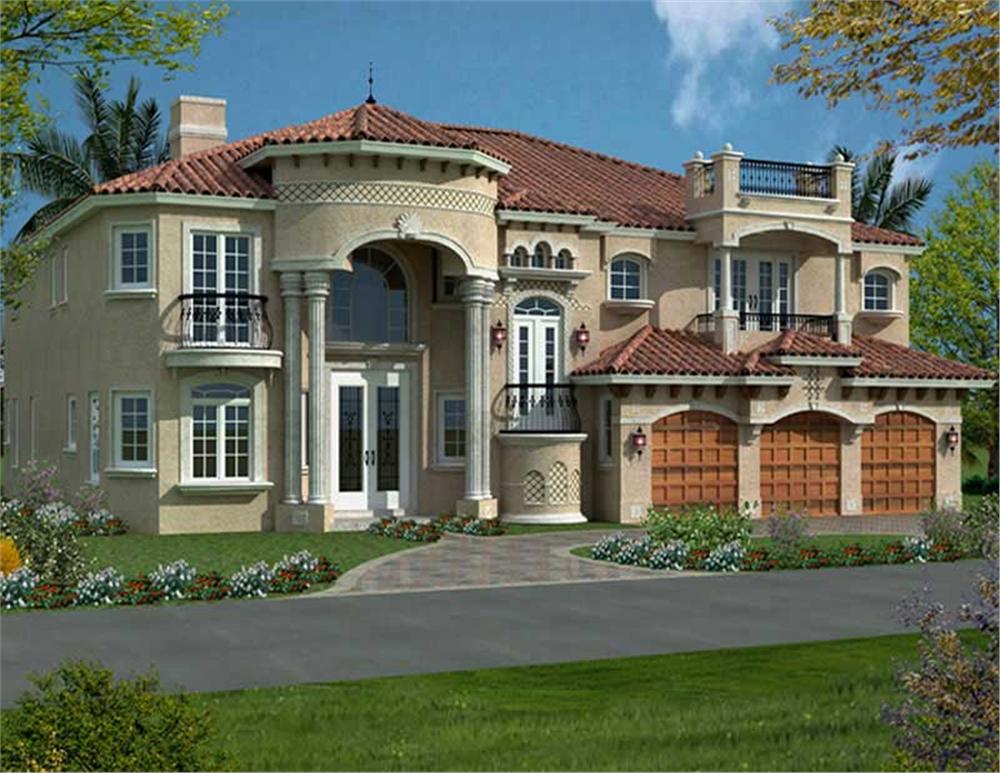 Front Elevation for AA6116-0515 luxury house plans.