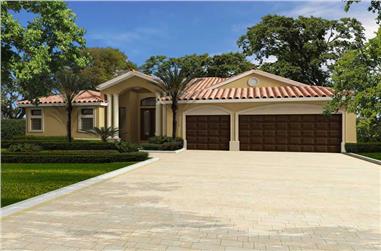 4-Bedroom, 3080 Sq Ft Florida Style Home Plan - 107-1078 - Main Exterior