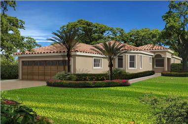 3-Bedroom, 3171 Sq Ft Florida Style Home Plan - 107-1098 - Main Exterior