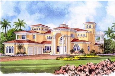 5-Bedroom, 7893 Sq Ft Luxury House - Plan #107-1219 - Front Exterior