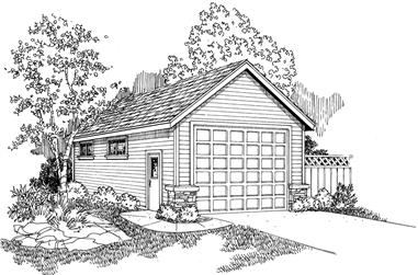 RV Garage Plan with 960 Sq Ft- 108-1030 - Main Exterior