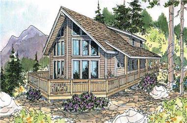 3-Bedroom, 1844 Sq Ft Country Home Plan - 108-1066 - Main Exterior
