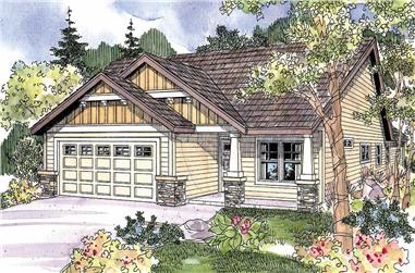 3-Bedroom, 1430 Sq Ft Contemporary House Plan - 108-1078 - Front Exterior