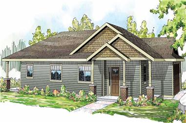 3-Bedroom, 1473 Sq Ft Country Home Plan - 108-1099 - Main Exterior