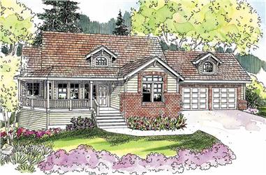 3-Bedroom, 2197 Sq Ft Contemporary House Plan - 108-1105 - Front Exterior