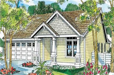 3-Bedroom, 1500 Sq Ft Country House Plan - 108-1107 - Front Exterior